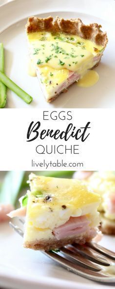 Eggs Benedict Quiche, Brunch Recipes For A Crowd, Blender Hollandaise, Recipes For A Crowd, Egg Benedict, Easy Brunch Recipes, Egg Muffins, Easy Brunch, What's For Breakfast