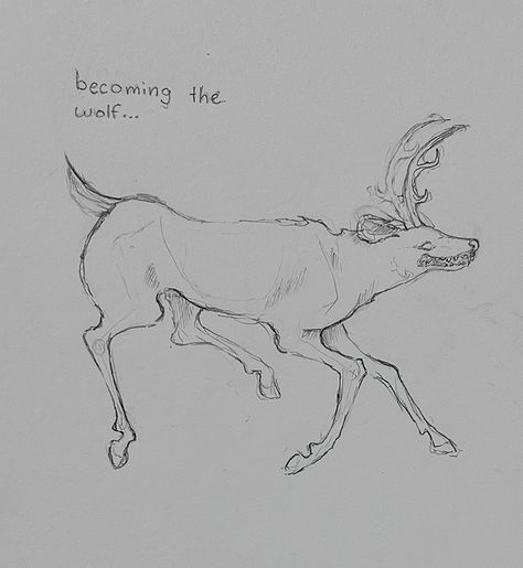 yeah Deer Horror Art, Deer Nose Drawing, Deer Reference Drawing, Deer With Teeth, Fanged Deer, Deer Horror, Creepy Deer, Deer Fursona, Deer Woman