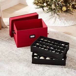 The Container Store: Storage, Organization & Custom Closets | Holiday Storage Ornament Storage Box, Holiday Storage, Ornament Storage, The Container Store, Shop Storage, Custom Closets, Organization Solutions, Container Store, After Christmas