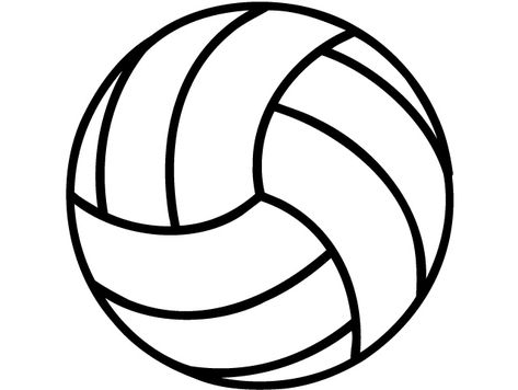 I love volleyball and I love this "Oh so simple" volleyball! Hope you enjoy! Volleyball Drawing, Volleyball Clipart, Senior Night Posters, Volleyball Posters, Free Basketball, Sports Coloring Pages, Love Volleyball, Kids Basketball, Coloring Pages For Boys