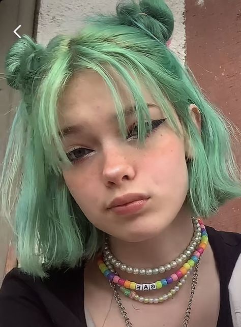 @queer elf on tiktok Hot Hair Styles For Short Hair, Elf Hairstyles Short, Short Colorful Hair, Green Hair Short, Short Hair Dyed, Dyed Short Hair, Queer Hairstyles, Green Short Hair, Short Green Hair