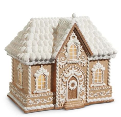 Brown And White Christmas, Puts Houses, White Gingerbread House, Homemade Gingerbread House, Gingerbread House Patterns, Ginger Bread House Diy, Cool Gingerbread Houses, Gingerbread House Template, Ginger House