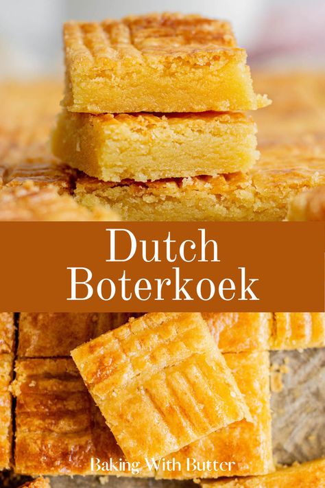 Boterkoek Recipe, Traditional Dutch Recipes, Dutch Desserts, Dutch Butter Cake, Flat Cake, Dutch Cookies, Flat Cakes, Pita Pockets, Simple Cake