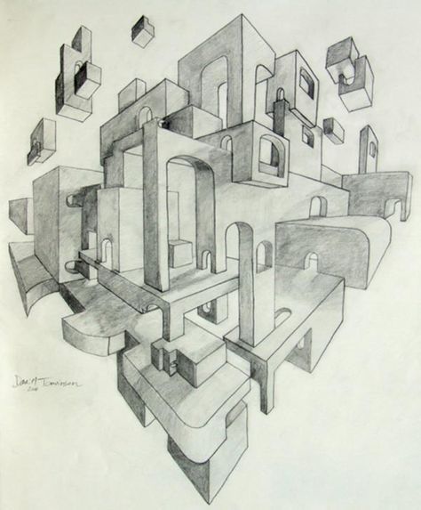 Perspective and Surrealism Perspective Study, 3 Point Perspective, Linear Perspective, Isometric Drawing, Perspective Drawing Lessons, One Point Perspective, Point Perspective, Perspective Art, Architecture Drawing Art