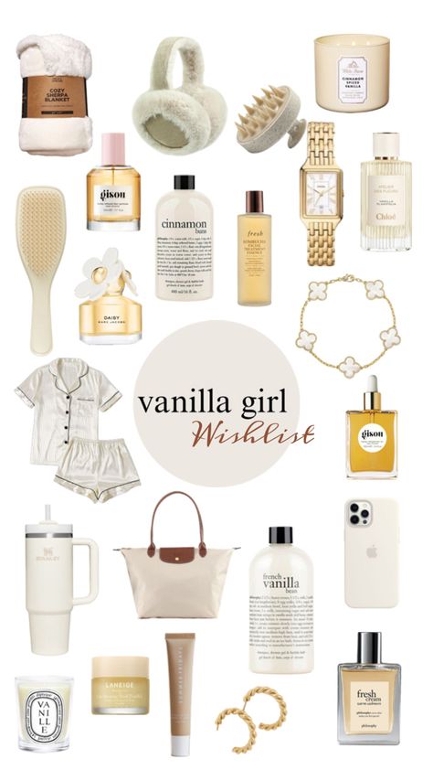 Vanilla girl core wishlist Aesthetic Wishlist, Wellness Girl, Vanilla Smell, Cute Backgrounds For Iphone, Vibe Aesthetic, Girl Vibe, Clean Lifestyle, Vanilla Girl, Preppy Girl