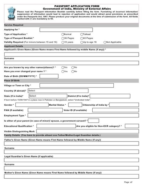 Passport Application Form Roommate Agreement Template, Printable Job Applications, Passport Application Form, Counseling Forms, Room Rental Agreement, Passports For Kids, Passport Information, Resume Design Free, Passport Renewal