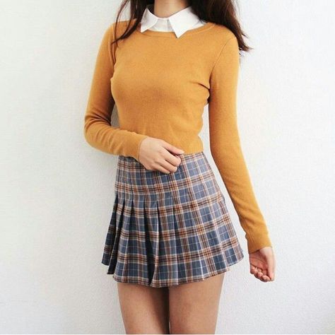 757f843a169cc678064d9530d12a1881desc48978448ri Nerdy Girl Aesthetic, Hogwarts Outfits, Nerdy Outfits, Cute Skirt Outfits, Nerdy Girl, Mode Vintage, Girly Outfits, Korean Outfits, Preppy Outfits