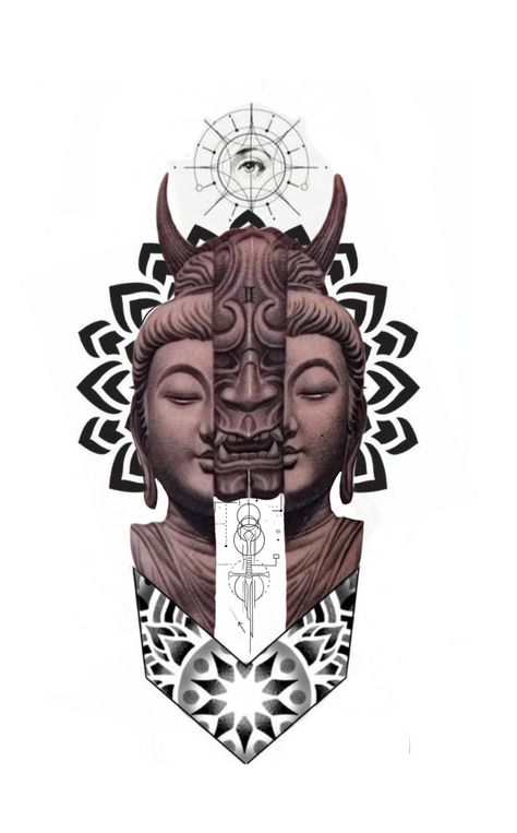 Tattoo Buddha Design, Realistic Tattoos Men, Mafia Tattoo, Hop Tattoo, Buda Wallpaper, Indian Skull Tattoos, Word Tattoo Ideas, Geisha Tattoo Design, Geometric Line Tattoo