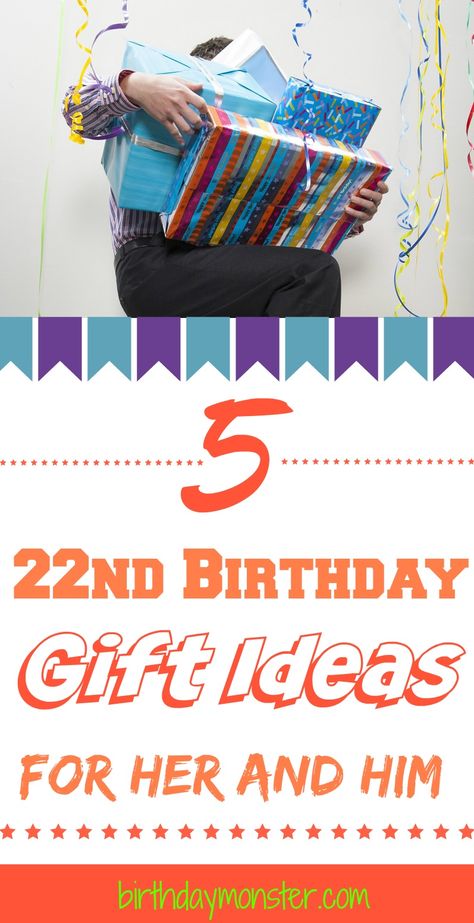 22nd Birthday Gift Ideas for Her and Him What makes a good birthday gift for someone turning 22 years? 22nd Birthday Ideas Gifts, 22nd Birthday Present Ideas, 22 Year Old Birthday Ideas, 22 Birthday Gift Ideas, 22nd Birthday Gift Ideas, 22nd Birthday Gifts, Birthday Infographic, 22nd Birthday Quotes, Turning 22