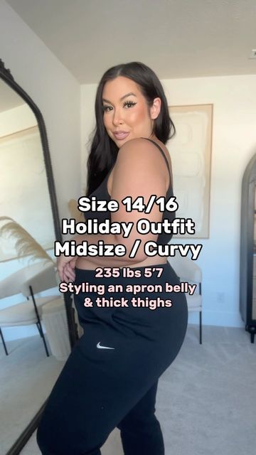 BONNIE WYRICK on Instagram: "A sequin moment from head to toe! Sharing a holiday curvy outfit if you prefer a jumpsuit over a dress! This jumpsuit is 40% off and sharing in my stories and in my @shop.ltk shop. #size16, #size16style, #size16outfits, #midsizefashion, #midsizestyle, #midsizeoutfits, #curvystyle, #curvyholidayoutfits" Curvy Girl Holiday Outfit, Midsize Jumpsuit Outfit, Mid Size Holiday Outfit, Curvy Holiday Outfits, Midsize Holiday Outfit, Bonnie Wyrick, Thick Thigh Outfits, Midsize Outfits, Mid Size Fashion