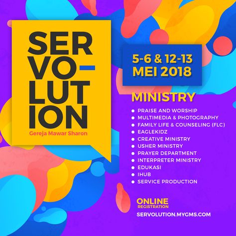 SERVOLUTION 2018  #instagram #Graphicdesign #psd #poster #design #template #art #modern #creative #quote #christian Registration Poster, 2018 Instagram, Template Art, Poster Graphic Design, Online Registration, Retail Stores, Praise And Worship, Graphic Design Posters, Retail Store