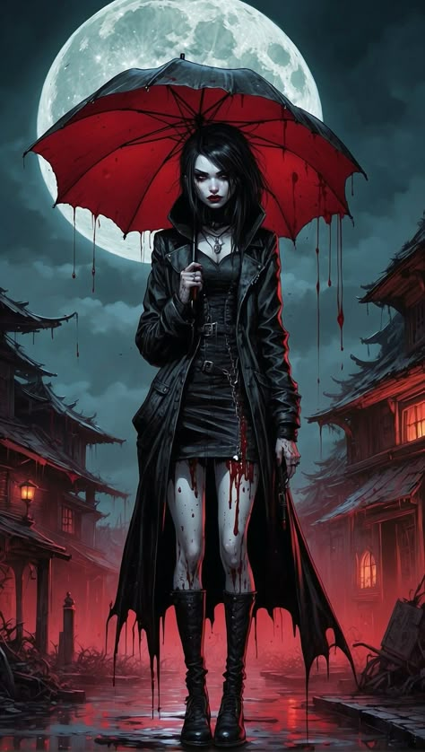 Dark Gothic Fantasy Art, Dark Disney Wallpaper, Urban Vampire, Vampire Wallpaper, Red Vampire, Gothic Drawings, Dark Gothic Art, Horror Photos, Vampire Pictures