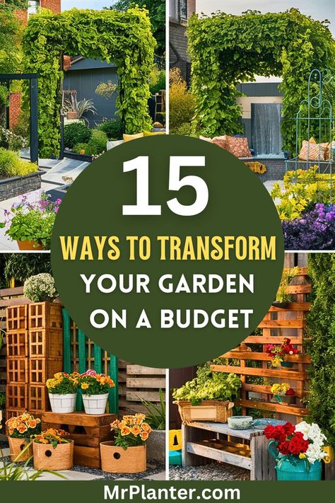 Budget-friendly transformation ideas for a small backyard patio Garden On A Budget, Frugal Gardening, Budget Landscaping, Diy Water Feature, Low Water Gardening, Design Hacks, Gardening Inspiration, Upcycle Garden, Garden Ideas Cheap