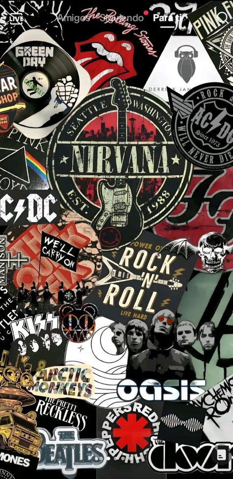 Rock Band Wallpaper, Rock And Roll Aesthetic, Cool Wallpapers For Your Phone, Band Wallpaper, Rock Band Logos, Futurisme Retro, Rock N Roll Art, Rock Band Posters, Alternative Rock Bands