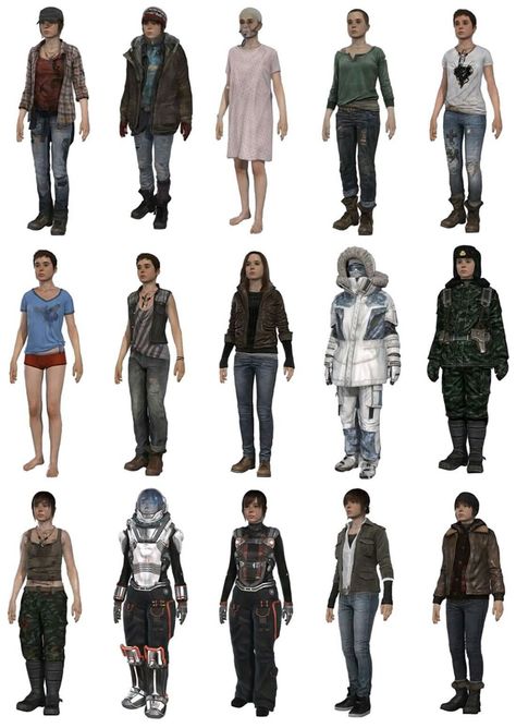 Jodie Holmes outfits Beyond: Two Souls. Jodie Holmes, Beyond Two Souls, Souls Art, Quantic Dream, Apocalypse Art, I Love Games, Two Souls, V Games, Action Adventure Game