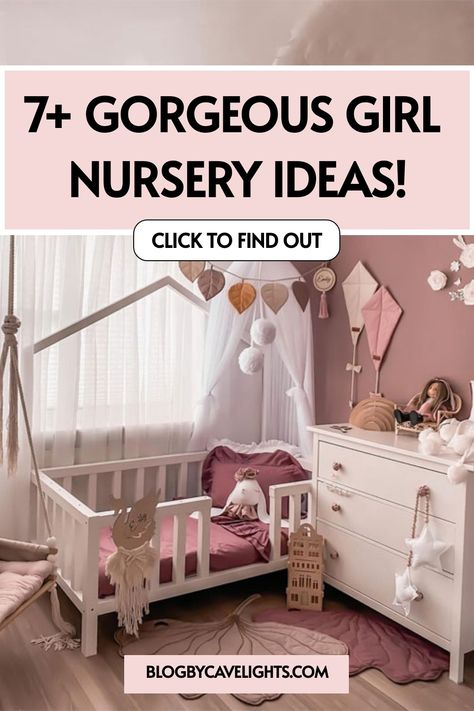 7 girl nursery ideas Princess Nursery Ideas, Room Ideas For Girls, Nursery Room Ideas, Girl Nursery Ideas, Winter Table Decor, Calm Nursery, Girl Nursery Themes, Minimalist Nursery, Nursery Style