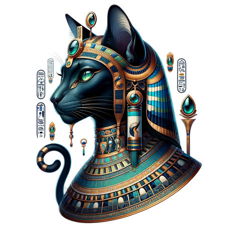 tep into the mystical world of Ancient Egypt with our captivating Bastet design! Whether you're drawn to the feline grace of this ancient goddess or seeking a symbol of protection and prosperity, this design is sure to enchant with its timeless elegance and sacred symbolism. Bastet Goddess Drawing, Bastet Goddess Art, Bastet Egyptian Goddess, Bast Goddess, Lioness Goddess, Egyptian Bastet, Bastet Tattoo, Bastet Goddess, Egyptian Goddess Art