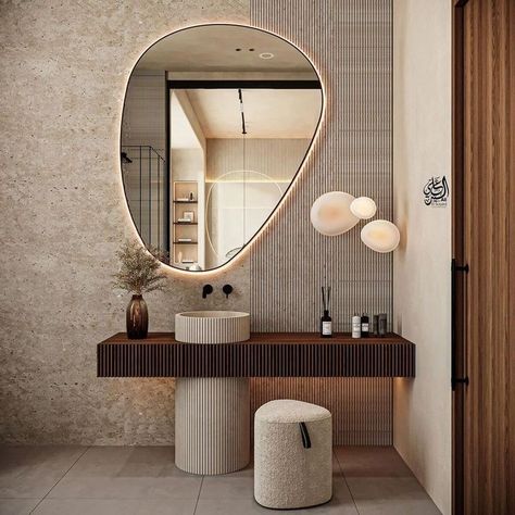 Wabi Sabi Interior Bathroom, Wabi Sabi Toilet, Wabi Sabi Bathroom Inspiration, Wabi Sabi Interior Bedrooms, Wabi Sabi Wallpaper, Wabi Sabi Bathroom, Wabi Sabi Bedroom, Bathroom Mirror Ideas, Loft Designs