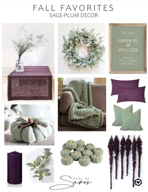 Plum Bedroom Decor, Plum Living Room, Moody Fall Decor, Plum Decor, Plum Bedroom, Sage Living Room, Sage Bedroom, Green Tablescape, Purple Living Room