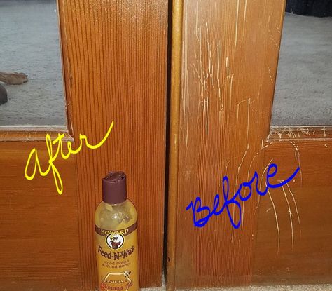 How To Fix Dog Scratches On Wood Doors, Remove Scratches From Wood, Repair Scratched Wood, Fix Scratched Wood, Hardwood Floor Scratches, Repair Wood Furniture, Elastic Bead Bracelet, Jean Bottoms, Restore Wood Furniture