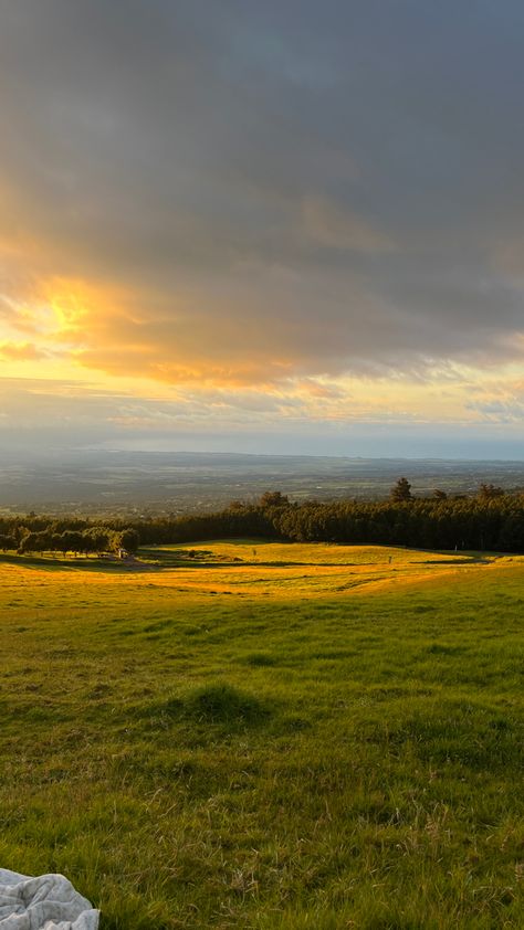 Grass fields during a sunset Maui Sunset, Maui, Landscape Paintings, Editorial, Paintings, Things To Come, Nature