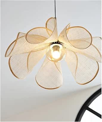 BayDe Flower Chandelier French Fabric Modern Ceiling Pendant Lights Living Bedroom Home Decor Lighting Hanging Lamp, Wall Lamps Abaca Fiber, Chandelier French, Fabric Ceiling, Fabric Pendant, Pendant Lighting Bedroom, Flower Chandelier, White Lamp Shade, French Fabric, Cozy Ambiance