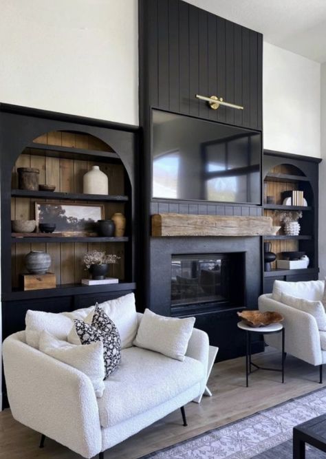 Electric Fireplace Wall, Living Room Built Ins, Fireplace Built Ins, Bedroom Fireplace, Decor Fireplace, Living Room Decor Fireplace, Fireplace Remodel, Home Fireplace, Fireplace Makeover