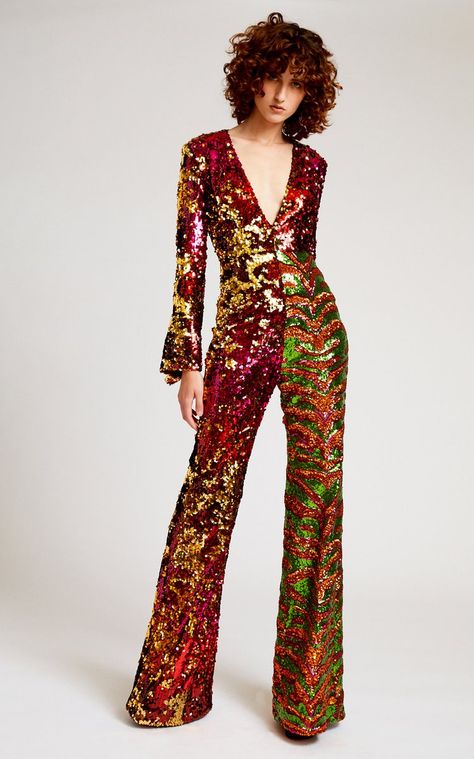 70s Disco Fashion Women, Disco Fashion Women, Moda Disco, 70s Fashion Women, 70s Glamour, Disco Fashion, Resort 2023, Sequin Jumpsuit, New Years Outfit