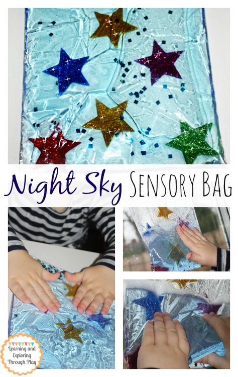 Learning and Exploring Through Play: Starry Sky Water Sensory Bag Starfish Activities, Play Ideas For Kids, Diy Sensory Board, Space Preschool, Diy Sensory, Infant Classroom, Sensory Bag, Sensory Bags, Sensory Board