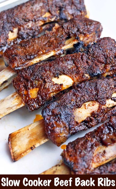 Beef Ribs Recipe Slow Cooker, Slow Cooker Beef Ribs, Beef Ribs Crockpot, Beef Ribs Slow Cooker, Slow Cooker Ribs Recipe, Bbq Beef Ribs, Beef Back Ribs, Beef Ribs Recipe, Slow Cooker Ribs