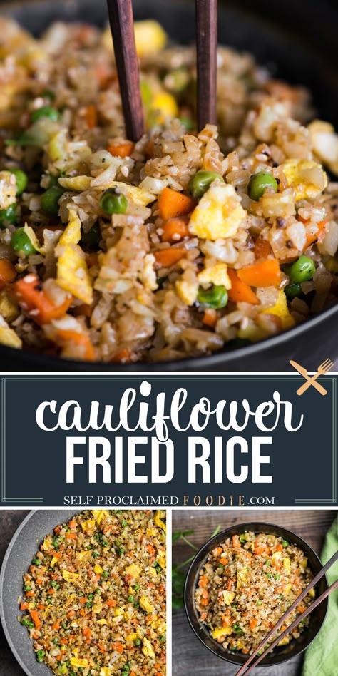 Riced Cauliflower Fried Rice Recipes, Cauliflower Rice Recipes Healthy Low Carb, Fried Cauliflower Rice Recipes, Cauliflower Stir Fried Rice, Paleo Fried Rice, Keto Cauliflower Rice Recipes Low Carb, Calfower Rice Recipes, Keto Fridge Staples, Keto Califlour Rice Recipes