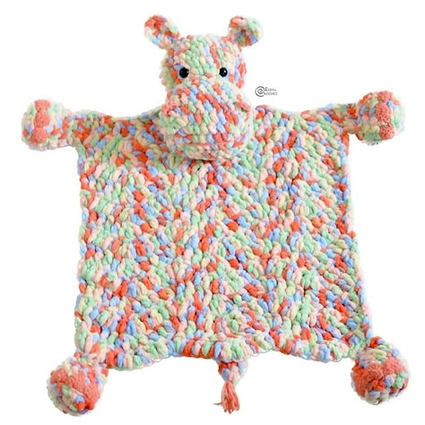 Hippo Safety Blanket Free Crochet Pattern ByElisa's Crochet Lovey Free Pattern, Crochet Lovies, Crochet Lovey Free Pattern, Crochet Hippo, Crochet Baby Gifts, Gifts From The Heart, Lovey Pattern, Crochet Lovey, Heart Crochet