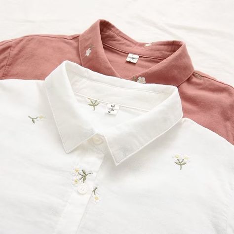 Add a touch of elegance to your wardrobe with these charming women's embroidered tops. Available in a delicate white and a warm rose pink, each top features intricate floral embroidery that exudes a subtle yet sophisticated style. Crafted from lightweight, breathable fabric, these tops are perfect for year-round wear. Browse our selection at 🔗 lovethyne.com #fashion #metgala #metgala2024 #ootd #ootdstyle #outfitoftheday #outfit #summer #spring #statementdress #fashionnova #fashionista #fa... Embroidered Tops, American People, Style Cardigan, Men Shirt Style, Casual Style Outfits, Embroidered Top, Sophisticated Style, Rose Pink, Packing List