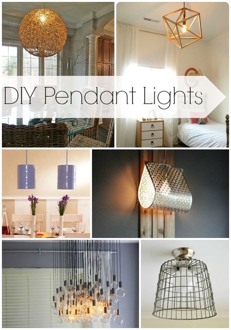 Today, I'm going to show you some DIY Pendant Lights that won't break the bank and will give your space an entirely new look. Diy Luminaire, Diy Pendant Light, Diy Light Fixtures, Diy Lampe, Lights Design, Diy Ceiling, Diy Chandelier, Deco Luminaire, Pendant Light Design