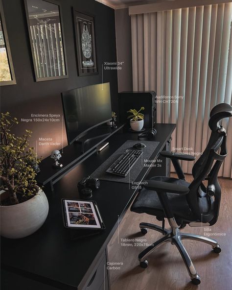 What do you think of this awesome desk setup? 🤔 - Welcome to the official CDS Pinterest account - we post daily workspaces, desk setups, and home offices for your inspiration. - All credit goes to @speyx.design - #desksetup #workspace #homeoffice #officeinspiration #minimalist #deskdecor #workspaceinspiration #workfromhome #deskgoals #deskorganization #officedesign #deskstyling #officegoals #homedecor #desksetupgoals Desk Setup Workspace Inspiration, Home Office Library Ideas, Clean Desk Setup, Best Home Office Desk, Clean Desk, Send To A Friend, Computer Desk Setup, Home Studio Setup, Work Office Decor