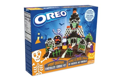 Oreo Cookie Graveyards Are at Michaels For Halloween Oreo Gingerbread House, Paper Squishies, Spooky Graveyard, Halloween Themed Activities, Cookie Decorating Kit, Paper Squishy, Gingerbread House Kits, House Kits, Cookie House