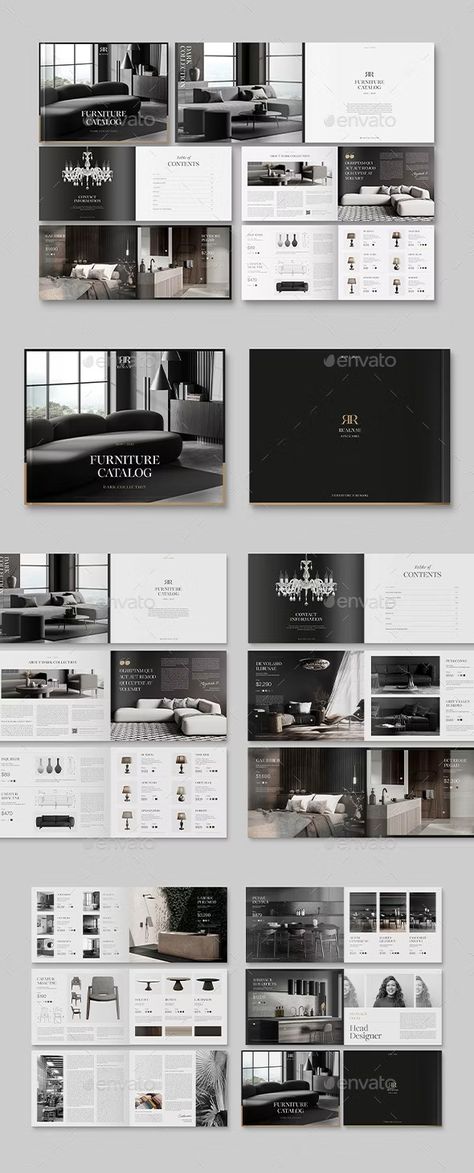 Landscape Catalog Template, Print Templates | GraphicRiver Catalog Design Architecture, Luxury Catalogue, Furniture Catalog Design, Catalogue Template, Catalogue Design Templates, Interior Brochures, Catalog Template, Luxury Brochure, Elegant Minimalism