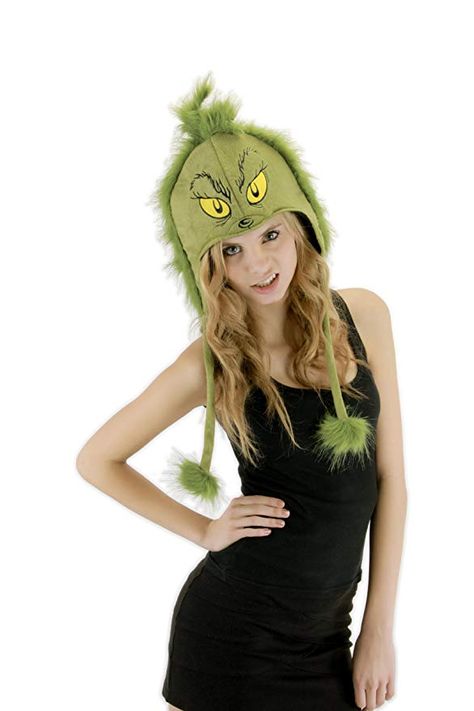 elope Grinch Hoodie Hat, Green, One Size Grinch Hoodie, Grinch Characters, Grinch Stuff, Grinch Costumes, Dr Seuss Grinch, Grinch Who Stole Christmas, Hoodie Hat, Earflap Beanie, Holiday Costumes