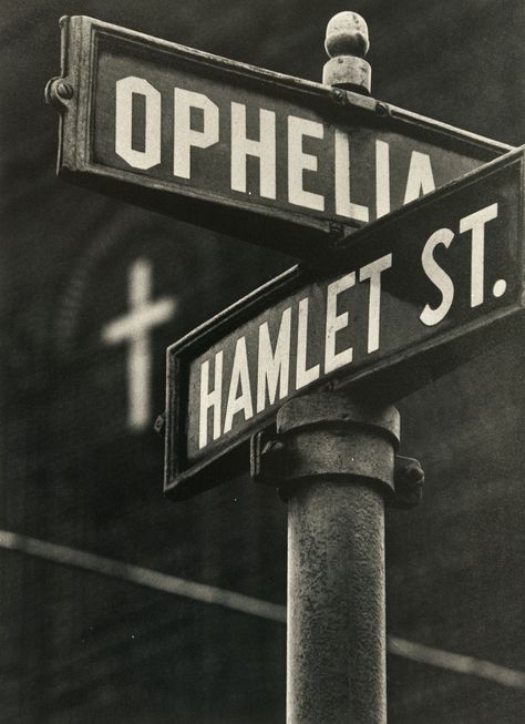 Hamlet And Ophelia, Romeo I Julia, W Eugene Smith, Eugene Smith, Ap Literature, Teacher Ideas, William Shakespeare, Street Signs, Photojournalism