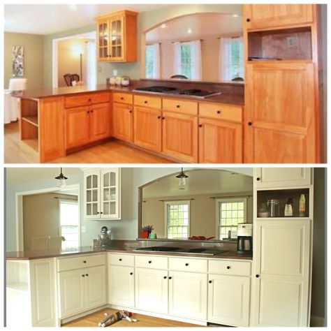 Cabinet Transformations Rust Oleum Cabinet Transformations, Rustoleum Kitchen, Rustoleum Cabinet Transformation, Rustoleum Cabinet, Herb Kitchen, Paint Your Kitchen Cabinets, Kitchen Cabinet Paint, Diy Kitchen Cabinets Painting, Cabinet Transformations