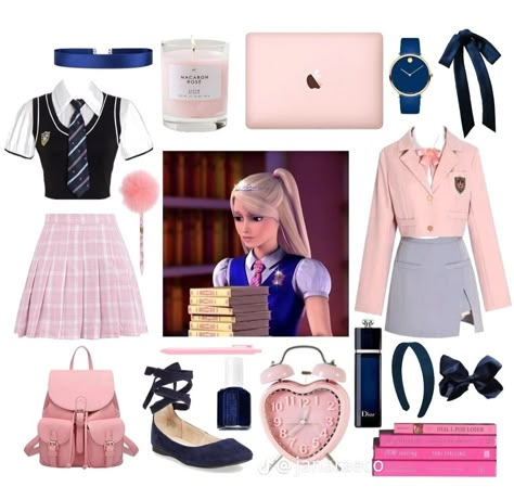 Barbie Princess Charm School Inspired Outfits, Barbie Cartoon Outfits, Old Barbie Movies Outfits, Barbie Bounding, Barbie Inspired Outfits, Barbie Fits, Spy Outfit, Princess Inspired Outfits, Outfit Barbie