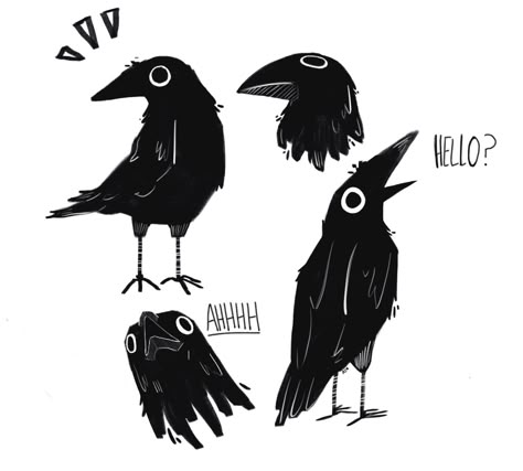 Crows Drawing, Crow Art, Raven Art, Crows Ravens, Simple Look, Animal Sketches, Bird Drawings, 판타지 아트, Crows