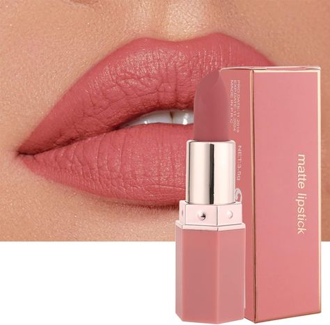 MEITREND Lipstick, Matte Lipsticks For Women Long Lasting Red Waterproof Sweatproof Natural Nude Moisturizing Hydrating High Pigmented Smooth Velvet Texture Lip Stick Gift (01 Honey peach), Pack of 1 https://amzn.to/3rC880I Pink Red Lipstick, Red Lipstick Quotes, Nyx Matte Lipstick, Stick Makeup, Lips Gloss, Nyx Lipstick, Matte Lipsticks, Lipstick Art, Lipstick Matte