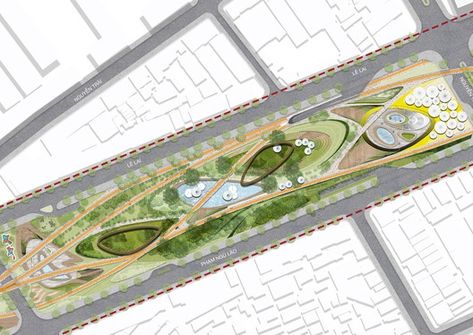 Gallery of LAVA+Aspect design the Central Park of Ho Chi Minh City - 32 City Parks Design, Linear Park, Landscape Plan, Landscape Architecture Design, Urban Fabric, Rain Water Collection, Parking Design, Master Plan, Urban Planning