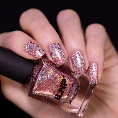 ILNP Evermore - Rosy Mauve Ultra Holo Nail Polish Mauve Nail Polish, Taylor Swift Nails, Holo Nail Polish, Ilnp Nail Polish, Chrome Nail Polish, Boutique Nails, Mauve Nails, Ten Nails, Beautiful Nail Polish