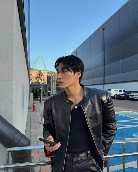 Choi San Instagram, San Id Photo, Choi San Back, Ateez San Outfit, San Bf Material, Kpop Fan Aesthetic, San Ateez Aesthetic, San From Ateez, San Instagram