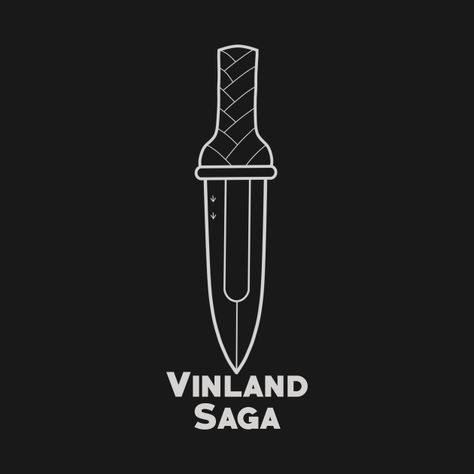 Thorfinn Knife Tattoo, Thorfinn Dagger Tattoo, Vinland Saga Tattoo Ideas, Vinland Saga Drawing, Vinland Saga Logo, Thorfinn Dagger, Thorfinn Tattoo, Vinland Saga Tattoo, Sketchbook Planning