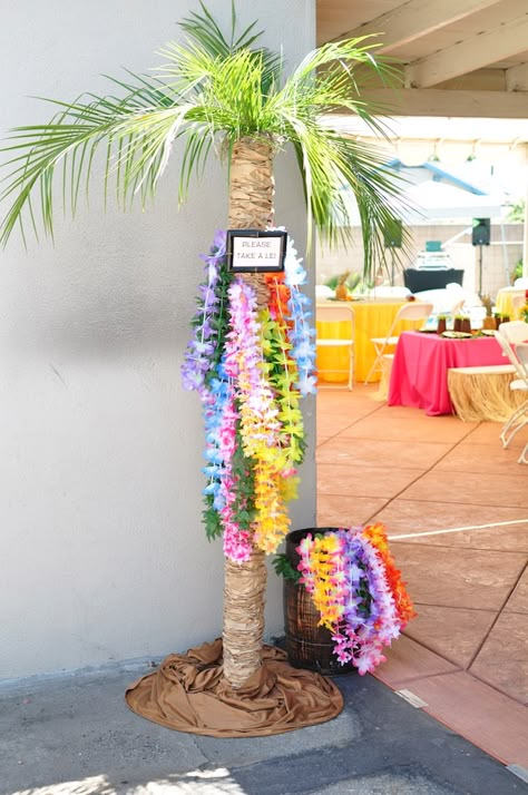 Kara's Party Ideas Tiki Hut Luau Party | Kara's Party Ideas 60th Birthday Hawaiian Theme, A Luau Party Ideas, Hawaian Party Decor, 21st Luau Party Ideas, Hawaii Snacks Luau Party, Summer Themed Decorations, Luau Birthday Backdrop, Tropical Beach Theme Party, Tiki Graduation Party Ideas