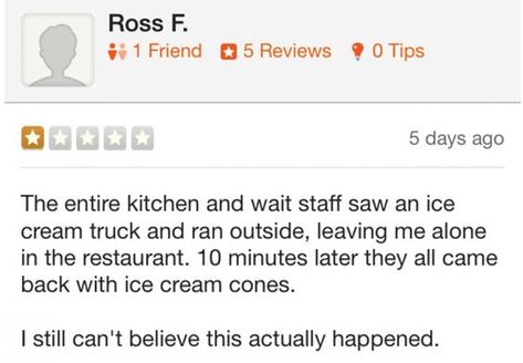 8 Yelp Reviews That Deserve 5-Stars For Delivering On The Laughs #hilarious #funny #memes #lol #meme #comedy #funnymemes #lmao #humor #dankmemes #laugh #jokes #memesdaily #haha #fun #funnyvideos #lmfao #hilariousmemes #dank #instagood #laughing #follow #joke #explorepage #viral #relatable #crazy #dailymemes #funnymeme #bhfyp Funny Yelp Reviews, Funny Reviews, Yelp Reviews, Big Mood, It's Funny, Clean Humor, Have A Laugh, Questions To Ask, Laughing So Hard