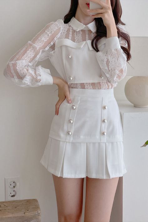 Kawaii Fashion Outfits, Korean Fashion Dress, Korean Girl Fashion, Kpop Fashion Outfits, Teenage Fashion Outfits, Kpop Outfits, Girly Outfits, Korean Outfits, Teen Fashion Outfits